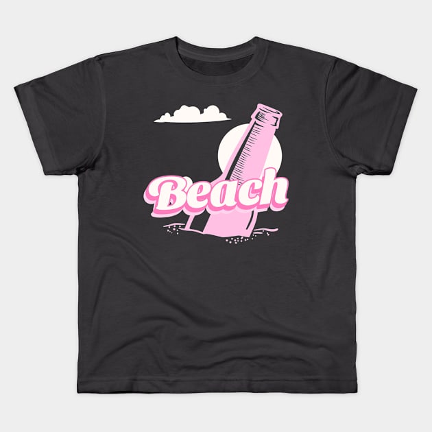 Beach Pink Barbie Kids T-Shirt by Dream the Biggest